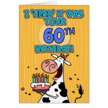 bd cow - 60 greeting card