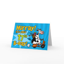 bd scooter cow - 17 greeting cards