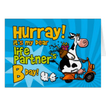 bd scooter cow - life partner cards