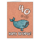 bd whale - 40 greeting card