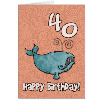 bd whale - 40 greeting card