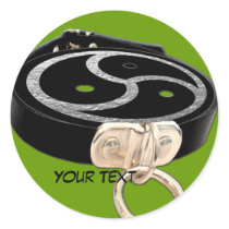 BDSM EMBLEM and Collar Round Sticker