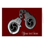BDSM EMBLEM and Hand Cuffs Greeting Card