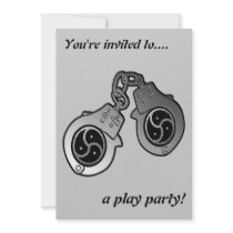 BDSM EMBLEM and Hand Cuffs Personalized Invite