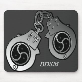 BDSM EMBLEM and Hand Cuffs mousepad