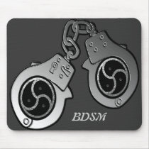 BDSM EMBLEM and Hand Cuffs Mousepad