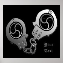 BDSM EMBLEM and Hand Cuffs Print