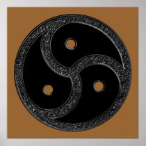 BDSM EMBLEM  CHROME - Poster Print