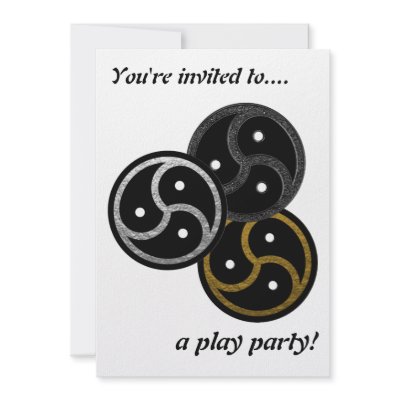 BDSM EMBLEM CHROME, SILVER, and Gold - Invitation by bdsm_emporium