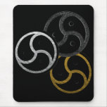 BDSM EMBLEM CHROME, SILVER and GOLD  - Mousepad