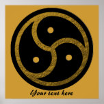BDSM EMBLEM  GOLD - Poster Print