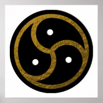 BDSM EMBLEM  GOLD - Poster Print