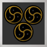 BDSM EMBLEM  GOLD - Poster Print
