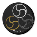 BDSM EMBLEM GOLD, SILVER and CHROME Magnet