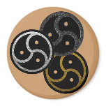 BDSM EMBLEM Magnet Chrome Look