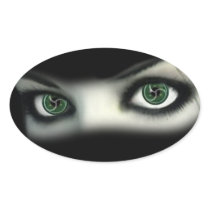 BDSM EYES OVAL STICKERS