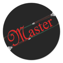 BDSM Master with Riding Crops Stickers
