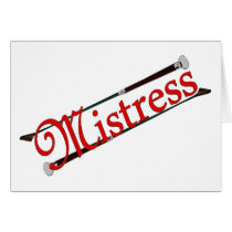 BDSM Mistress with Riding Crops Greeting Cards