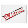 BDSM Mistress with Riding Crops Greeting Cards