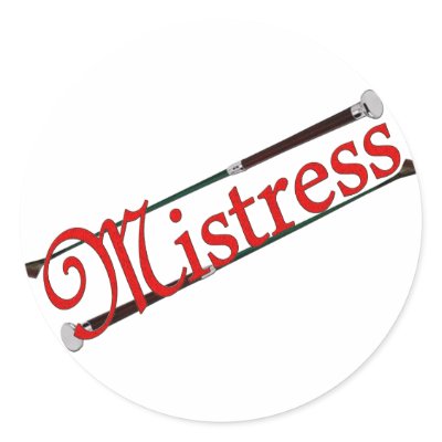 BDSM Mistress with Riding Crops Round Sticker by bdsm_emporium
