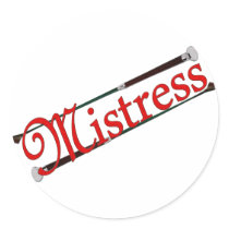 BDSM Mistress with Riding Crops Round Sticker