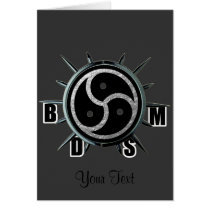 BDSM Symbol and Metal Spiked Collar Cards