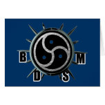 BDSM Symbol and Metal Spiked Collar Card