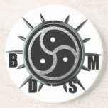 BDSM Symbol and Metal Spiked Collar Coasters