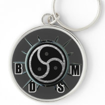 BDSM Symbol and Metal Spiked Collar Key Chains