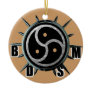 BDSM Symbol and Metal Spiked Collar Ornament