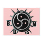 BDSM Symbol and Metal Spiked Collar Postcard