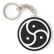 BDSM Symbol Black and White Keychain