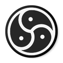 BDSM Symbol Black and White Refrigerator Magnet