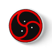 BDSM symbol black~red Button