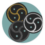 BDSM SYMBOL GOLD, SILVER and Chrome Stickers