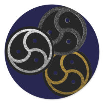 BDSM SYMBOL GOLD, SILVER and Chrome Stickers