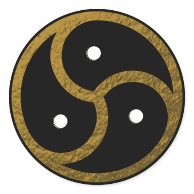BDSM SYMBOL GOLD Stickers by bdsm_emporium