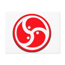 BDSM Symbol Red postcards