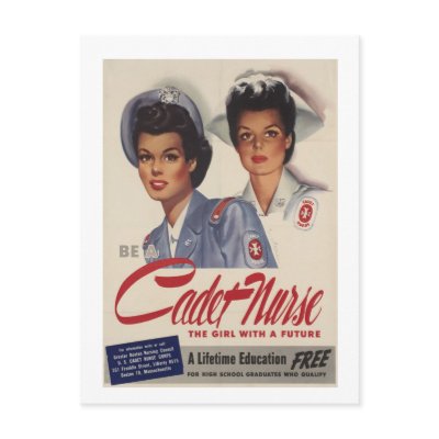 Be a Cadet Nurse Postcard by hermoines