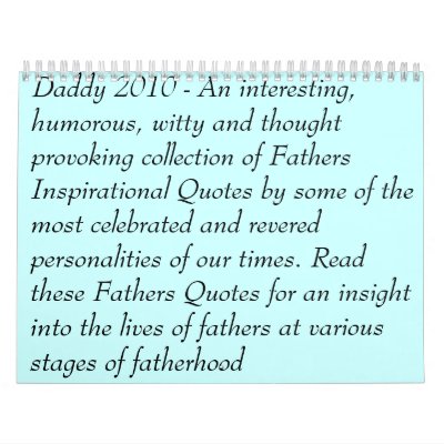 "Be A Father" Calendar