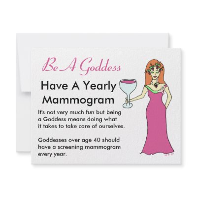 Be A Goddess, Have A Mammogram Wine Goddess BCA Custom Announcements by Victoreeah
