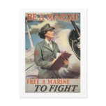 Be a Marine - Free a Marine to Fight Postcard