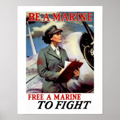 Be a Marine - Free a Marine to Fight Poster