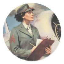 "Be A Marine" Recruiting Poster Image Round Sticker