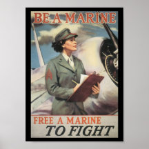 Be A Marine World War II Poster