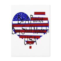Be A Patriot Buy Stuff Made In USA postcards by Supernova23 Be A Patriot Buy Stuff Made In USA postcards