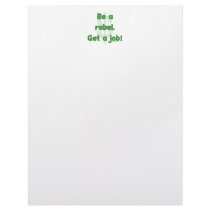 Be A Rebel Get A Job Letterhead Design