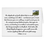 Be a shepherd bible verse card cards