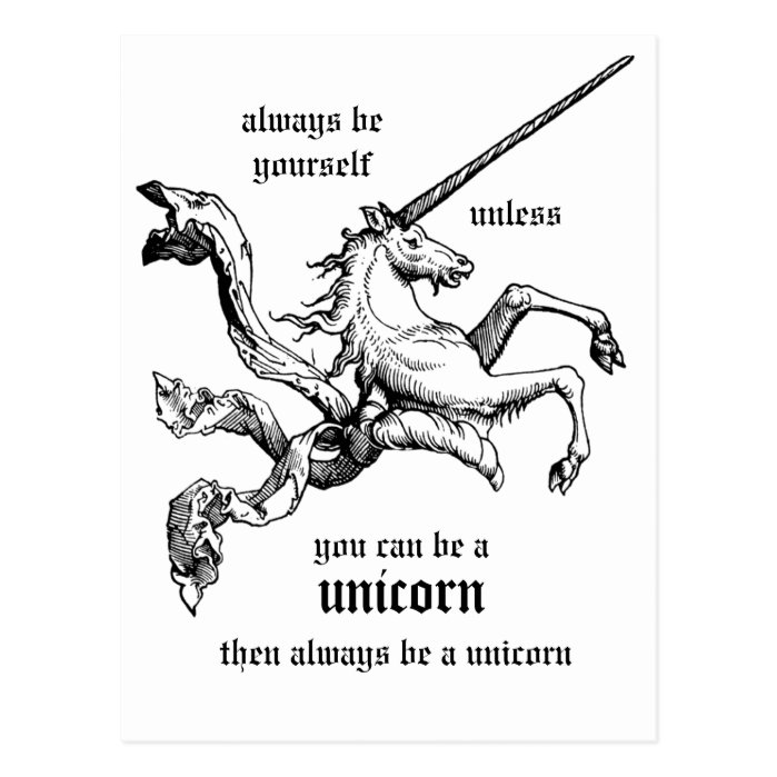 Be a unicorn CC0219 Postcard