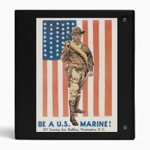 Be A US ***** Vintage War Recruit poster Binder